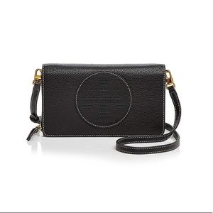 Logo Flat Wallet Cross Body Purse